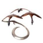 Open Wing Canada Geese Sculpture