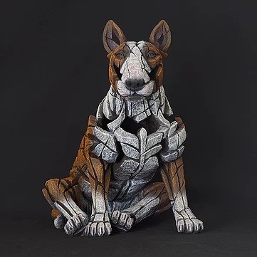 New Bull Terrier Sculpture, Venetian Carnival and Japanese Hannya Masks
