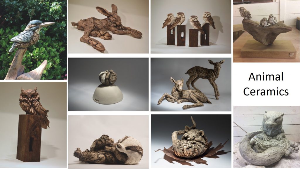 Ceramic sculptures by Felicity Lloyd Coombe