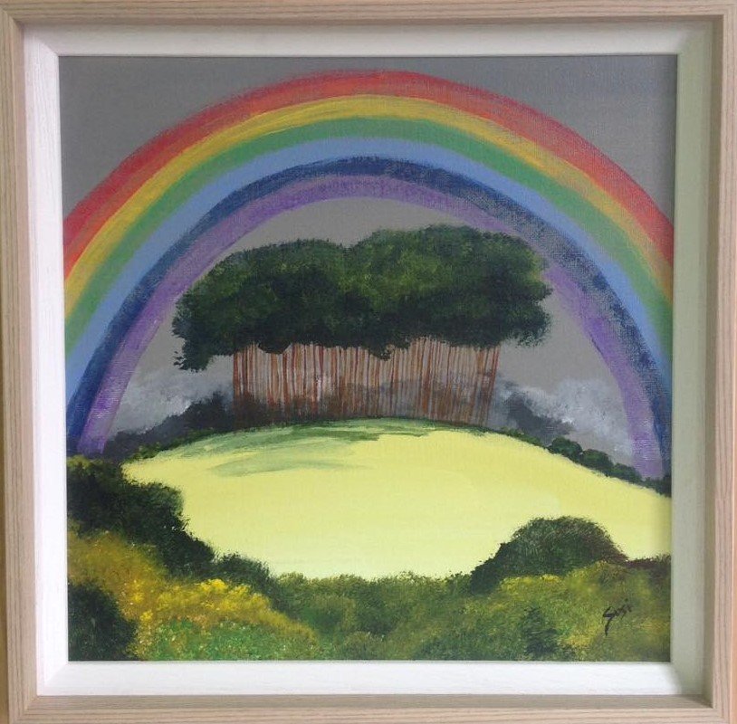 Nearly-There-Rainbow-original-framed-susi-whittaker