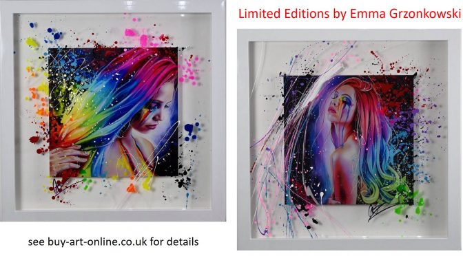 Hand embellished contemporary limited editions from Emma Grzonkowski