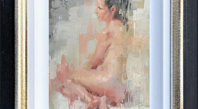 Shaun-Othen-Original-Framed-Painting-Seated-Nude-1