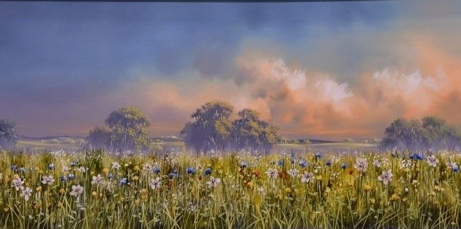 allan morgan - original painting - in the meadow